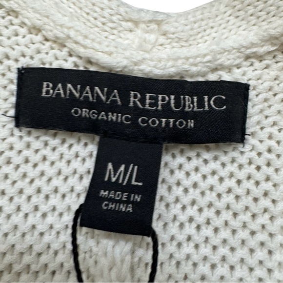 Banana Republic Knit Duster Cardigan Sweater Open Front Drop Shoulder Long M/L - Picture 9 of 10